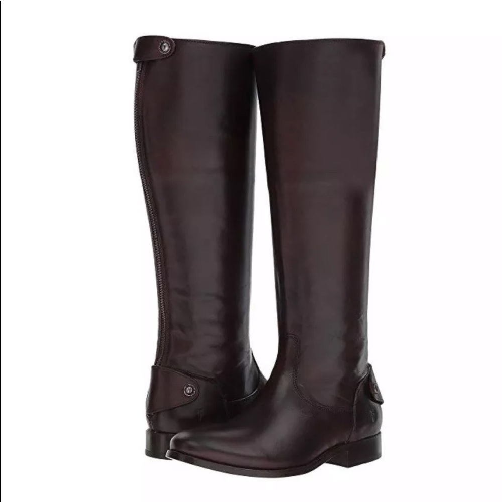 Frye Melissa button back zip riding boot